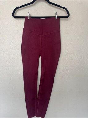 Fabletics High-Rise Burgundy Seamless Leggings